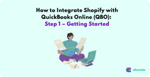 Visual guide for Shopify QuickBooks Online integration: Step 1 – Getting Started.