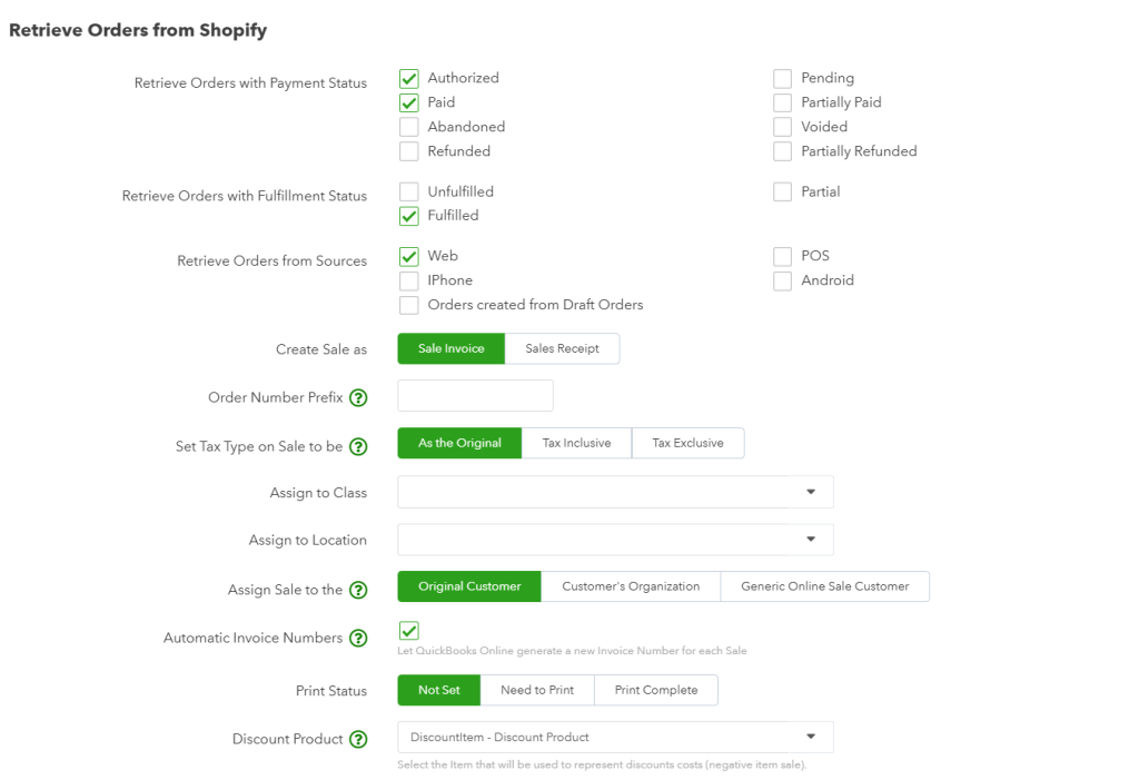 Visual shows the Retrieve Orders from Shopify