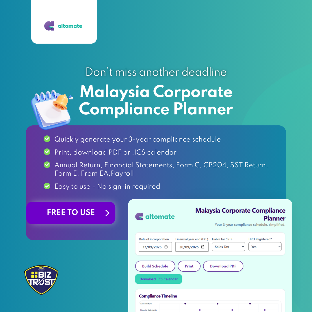 Malaysia Corporate Compliance Planner